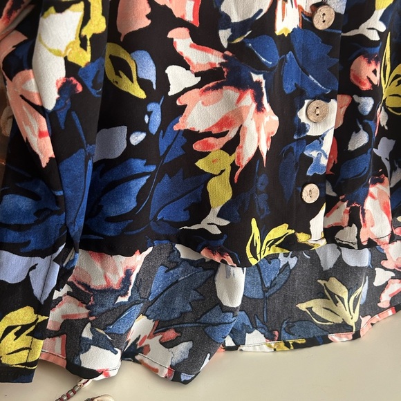 Adyson Parker Navy Floral Blouse S - Picture 4 of 14